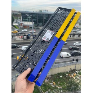 Sarı Lacivert Özel Tasarım Lüks Pleksi Plakalık Sarı Lacivert Özel Tasarım Lüks Pleksi Plakalık